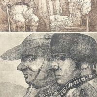Lote 057 - Héctor Carrizosa - La espera, 1993 - Estampa calcográfica sobre papel, estampación en hueco, procedimiento de aguafuerte y aguatinta. 3/50