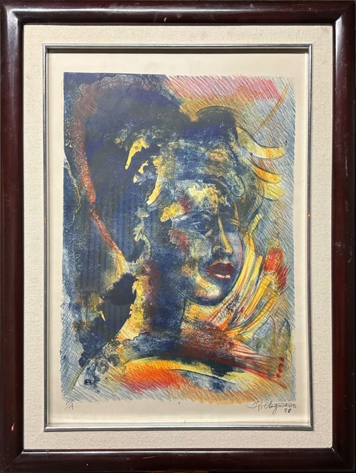 Lote 051 - Raúl Anguiano - Sin título - Estampa permeográfica sobre papel, estampación en plano, procedimiento serigráfico P. A. [Prueba de Artista] - Imagen 2
