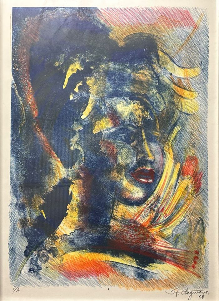 Lote 051 - Raúl Anguiano - Sin título - Estampa permeográfica sobre papel, estampación en plano, procedimiento serigráfico P. A. [Prueba de Artista]