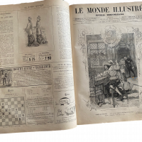 Lote 022 - Le Monde Illustré. Libro ilustrado con grabados xilográficos, estampados en relieve. - Imagen 2
