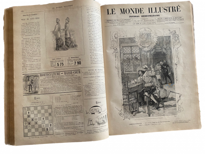 Lote 022 - Le Monde Illustré. Libro ilustrado con grabados xilográficos, estampados en relieve. - Imagen 2