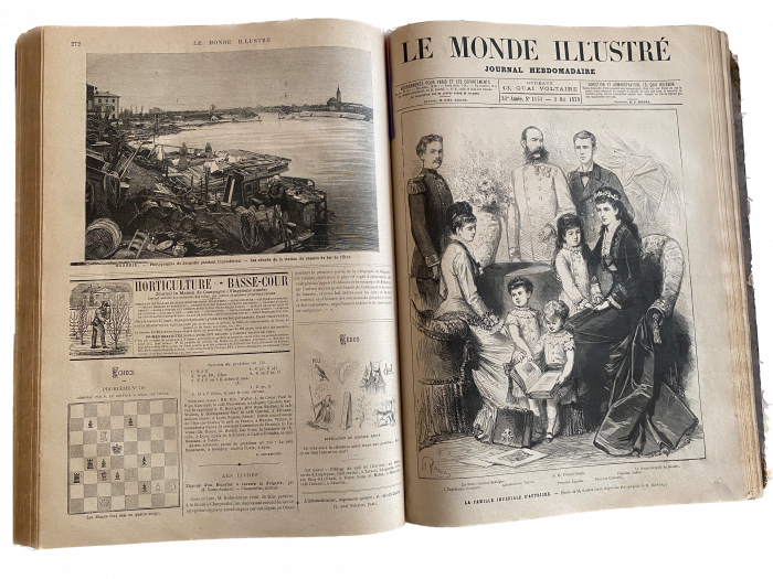 Lote 022 - Le Monde Illustré. Libro ilustrado con grabados xilográficos, estampados en relieve. - Imagen 5