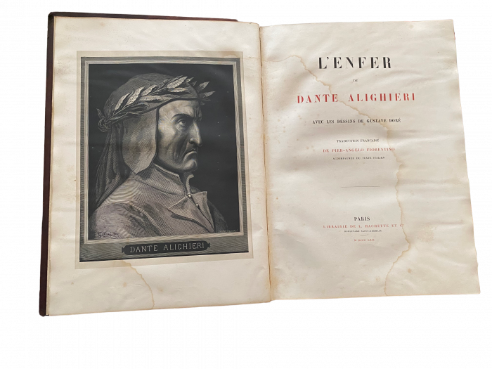 Lote 021 - L'Enfer de Dante Alighieri. Libro ilustrado con 134 grabados xilográficos, estampados en relieve, por Gustave Doré. - Imagen 3