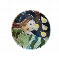 Lote 013 - Leticia Tarragó - Plato de cerámica vidriada - Pintado y cocido a baja temperatura