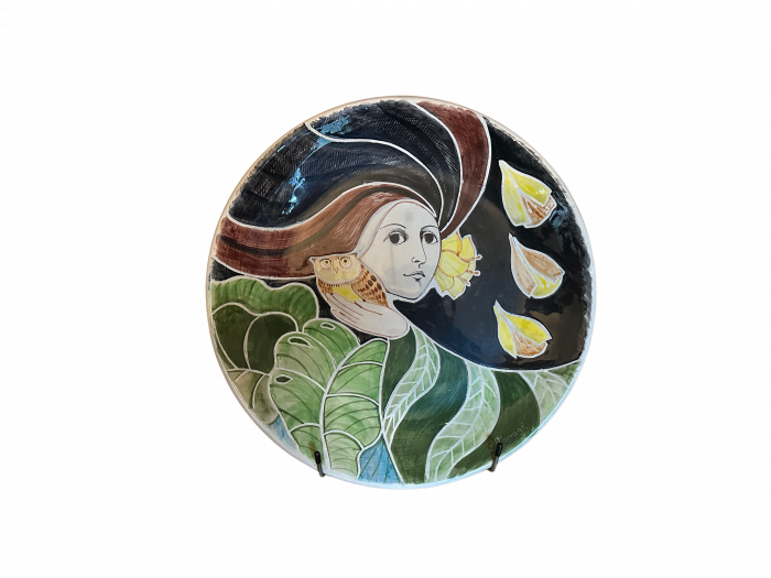 Lote 013 - Leticia Tarragó - Plato de cerámica vidriada - Pintado y cocido a baja temperatura