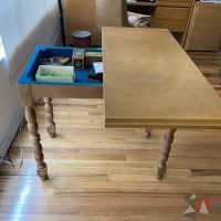 Lote 022 - Mesa de juegos belga con un cajón secreto para guardar cartas, fichas, etc... - Imagen 6