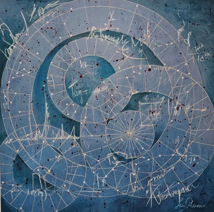 Lote 024 - Luz Herrera - Astronomic 2, 2014 Colección Éxodo - Giclée sobre tela intervenido con acrílico por la autora, 1/10 