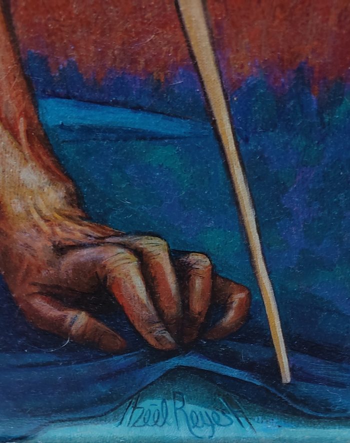 Lote 026 - Itzeel Reyes - Tres realidades, 2016 - Óleo sobre tela - Imagen 3
