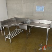 Lote 020 - Mesa de acero inoxidable con tarja - Imagen 2
